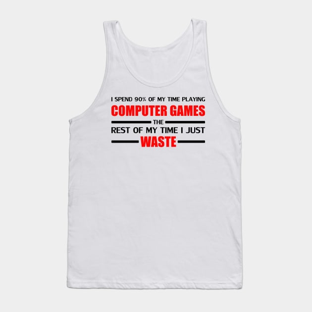 Computer Gaming Red Tank Top by Fibre Grease